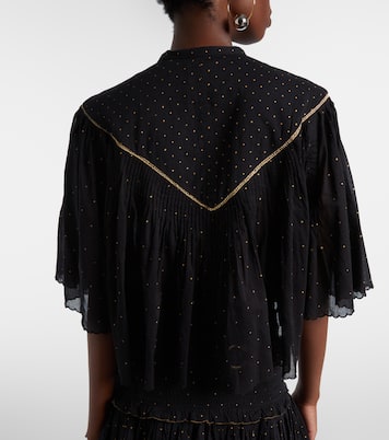 Top cropped Veenia de algodón a lunares | Marant Etoile