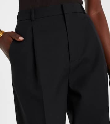 Mid-rise wool straight pants | Saint Laurent