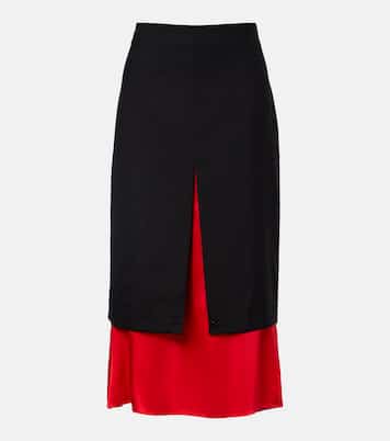 Layered wool midi skirt | Róhe