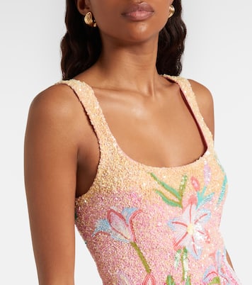 Floral sequined minidress | Là Fuori