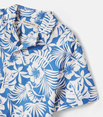 Garden printed cotton shirt and shorts set | The New Society