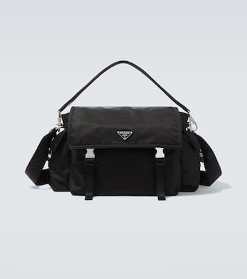 Prada Explore Re-Nylon messenger bag in black - Prada | Mytheresa