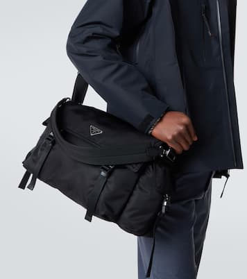 Prada Explore Re-Nylon messenger bag in black - Prada | Mytheresa