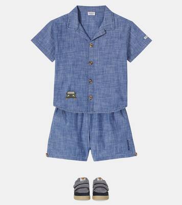 Ludon embroidered cotton bowling shirt | Donsje