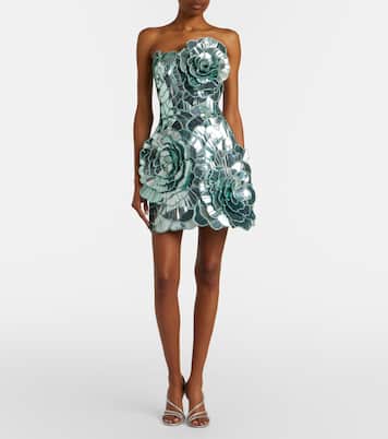 Robe bustier à paillettes | Oscar de la Renta