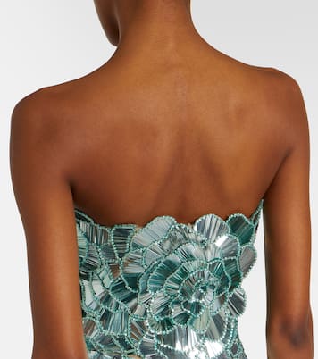 Robe bustier à paillettes | Oscar de la Renta