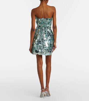 Robe bustier à paillettes | Oscar de la Renta