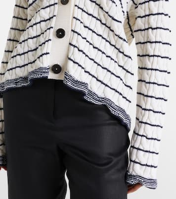 Cable-knit striped cardigan | McQueen