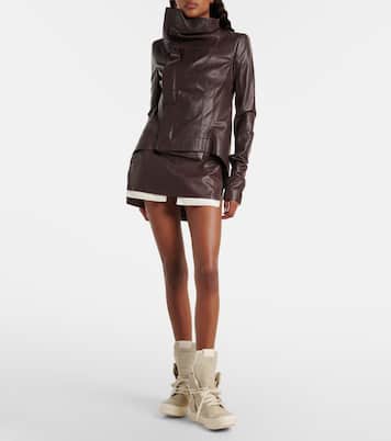 Temple Geobasket suede high-top sneakers | Rick Owens