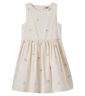 Thelma embroidered cotton dress | Wheat