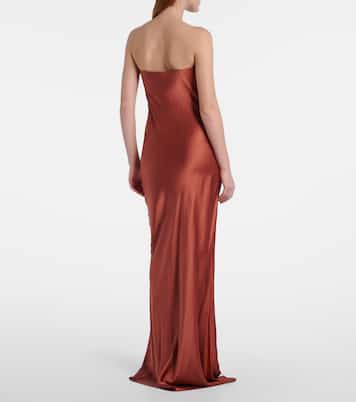 Bustier-Robe aus Seiden-Charmeuse | The Sei