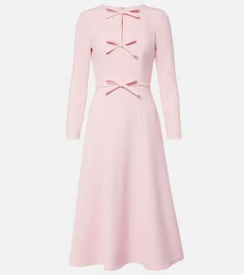 Bow-detail crêpe midi dress | Carolina Herrera