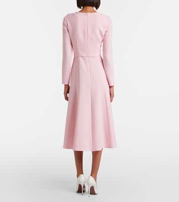 Bow-detail crêpe midi dress | Carolina Herrera