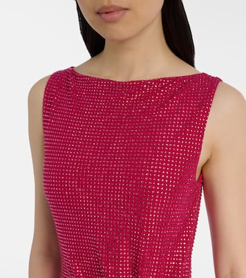 Floral-appliqué embellished gathered maxi dress | Roland Mouret