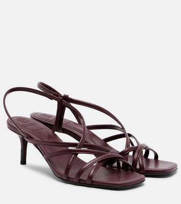 Monili leather slingback sandals | Brunello Cucinelli