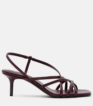 Monili leather slingback sandals | Brunello Cucinelli