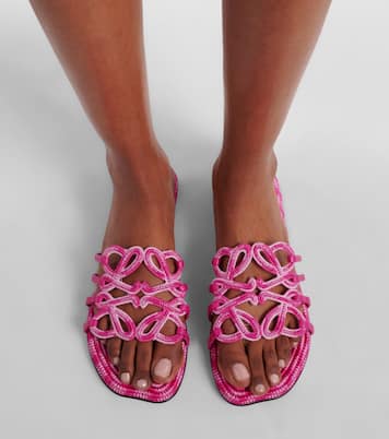 Paula's Ibiza Petal Anagram canvas slides | Loewe