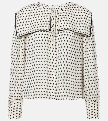 Fleet polka-dot silk blouse | Frame