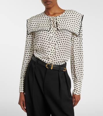 Fleet polka-dot silk blouse | Frame