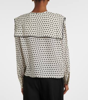 Fleet polka-dot silk blouse | Frame