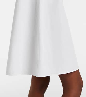Embroidered cotton and linen minidress | Miu Miu
