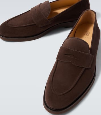Suede penny loafers | Brunello Cucinelli