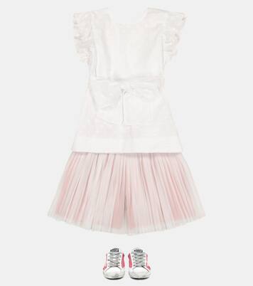 Ruffled cotton top | Il Gufo