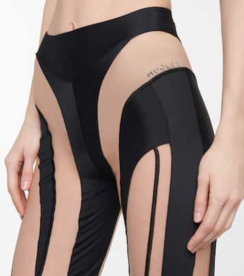 Leggings aus Jersey und Mesh | Mugler