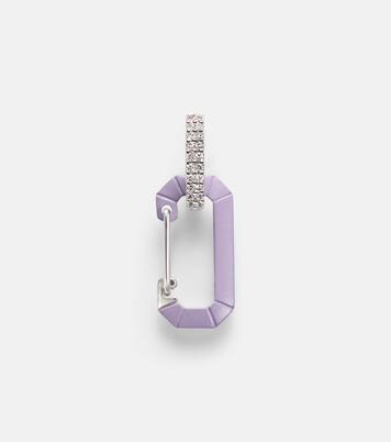 Einzelner Ohrring Chiara Small aus 18kt Weißgold mit Diamanten | Eéra