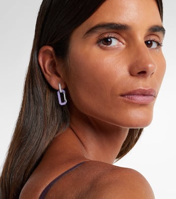 Einzelner Ohrring Chiara Small aus 18kt Weißgold mit Diamanten | Eéra