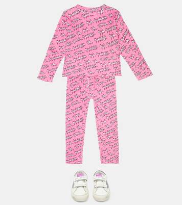 Printed cotton waffle-knit top | ERL Kids