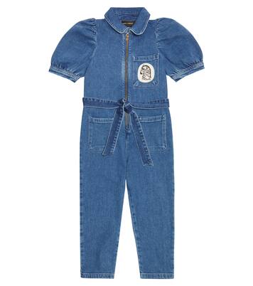 Patch belted denim jumpsuit | Mini Rodini
