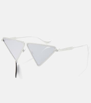 Gafas de sol triangulares con cristales | Gucci