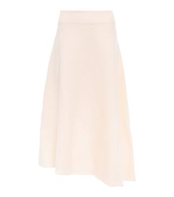 High-rise virgin wool midi skirt | Jil Sander