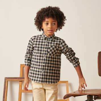Tango checked cotton shirt | Bonpoint