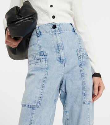 High-Rise Cargo-Jeans Chambray | Proenza Schouler