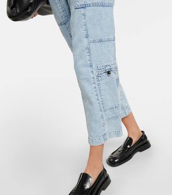 High-Rise Cargo-Jeans Chambray | Proenza Schouler