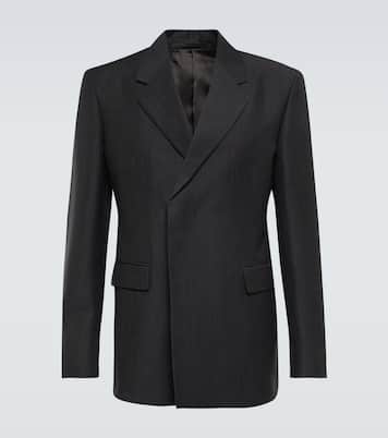 Blazer cruzado de mohair y lana | Prada