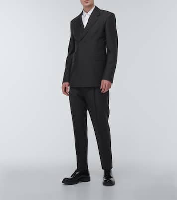 Blazer cruzado de mohair y lana | Prada