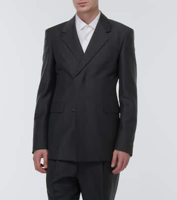 Blazer cruzado de mohair y lana | Prada