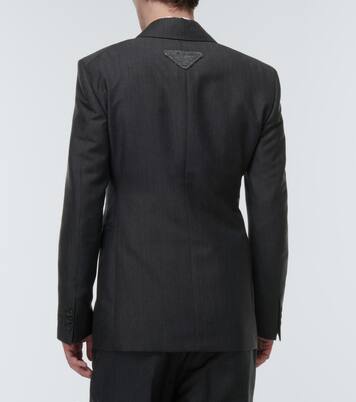 Blazer cruzado de mohair y lana | Prada
