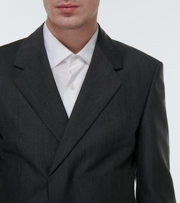 Blazer cruzado de mohair y lana | Prada