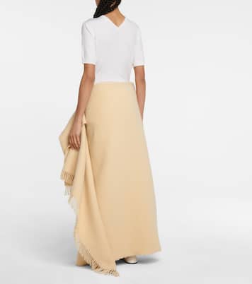 Dianne draped wool maxi skirt | The Row