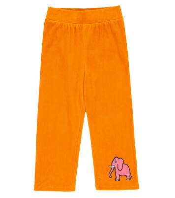 Embroidered velour sweatpants | Mini Rodini