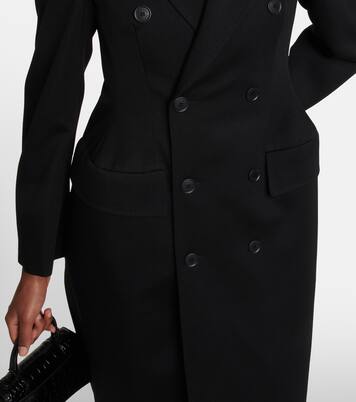 Structured double-breasted wool coat | Balenciaga