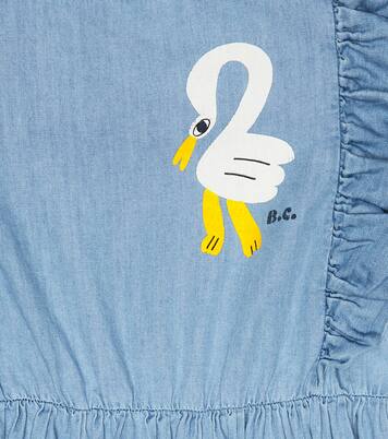 Printed ruffled denim dress | Bobo Choses