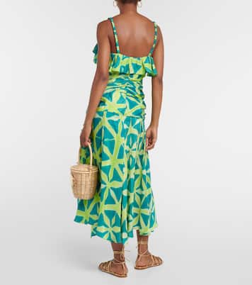 Robe longue Zoya imprimée en soie | Ulla Johnson