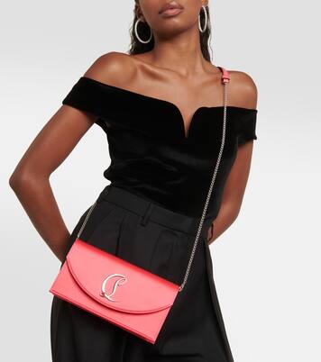 Loubi54 silk-satin clutch | Christian Louboutin