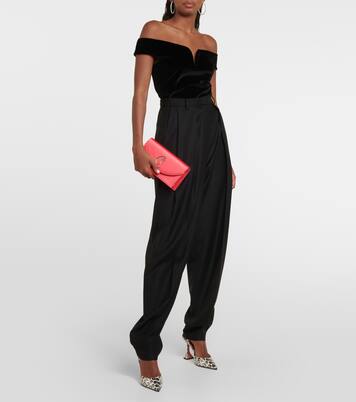 Loubi54 silk-satin clutch | Christian Louboutin