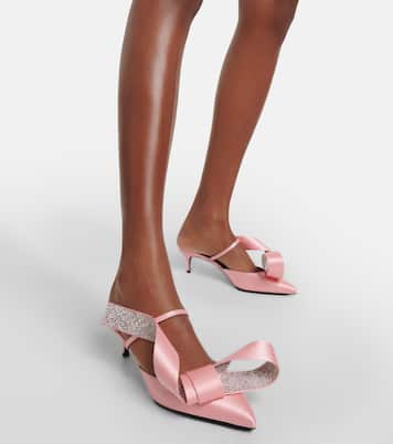 x Sergio Rossi Marquise crystal-embellished mules | Area